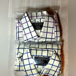 Charles Tyrwhitt Dress Shirt 2 Pack. Striped. Multicolor. Cuff Link Cuff.  Read.